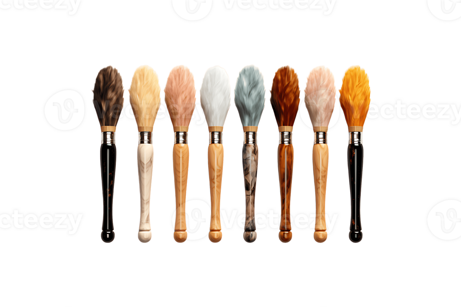 Bristle Brushes. on transparent background. png