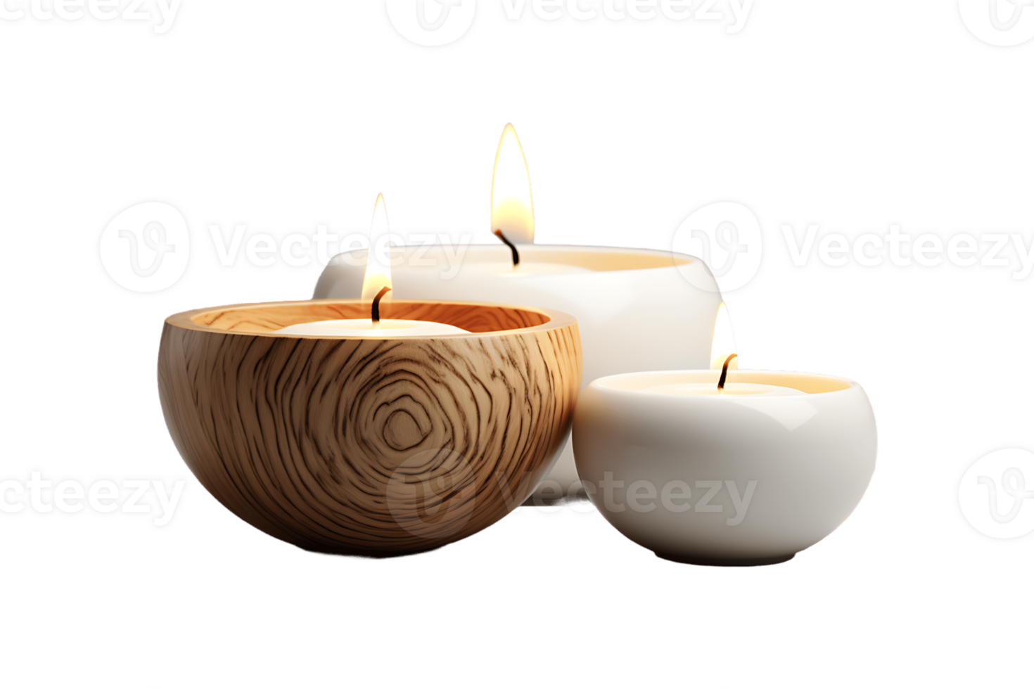 Bowl Candle on transparent background. png