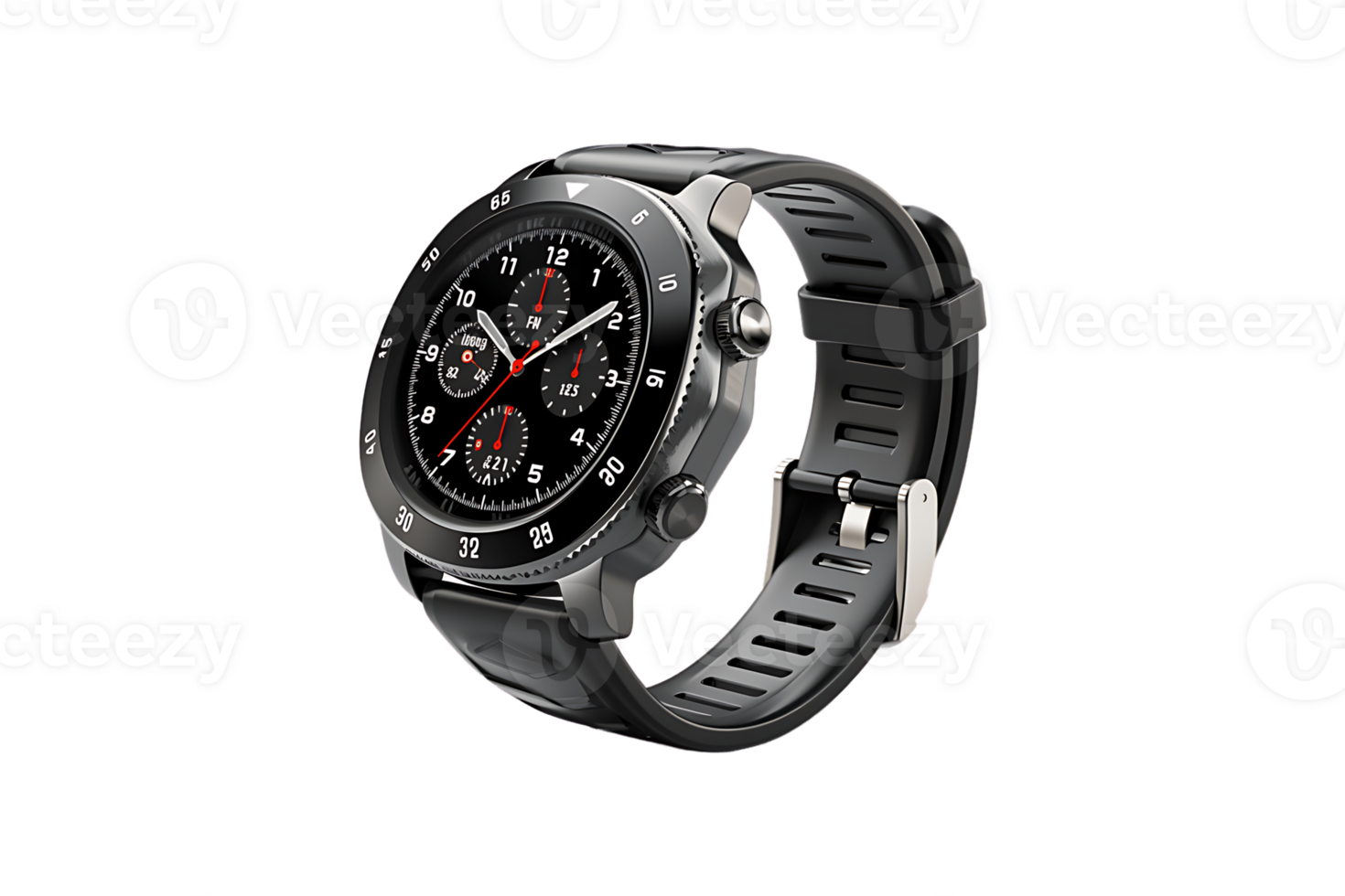 Bluetooth Smart Watch on transparent background. png