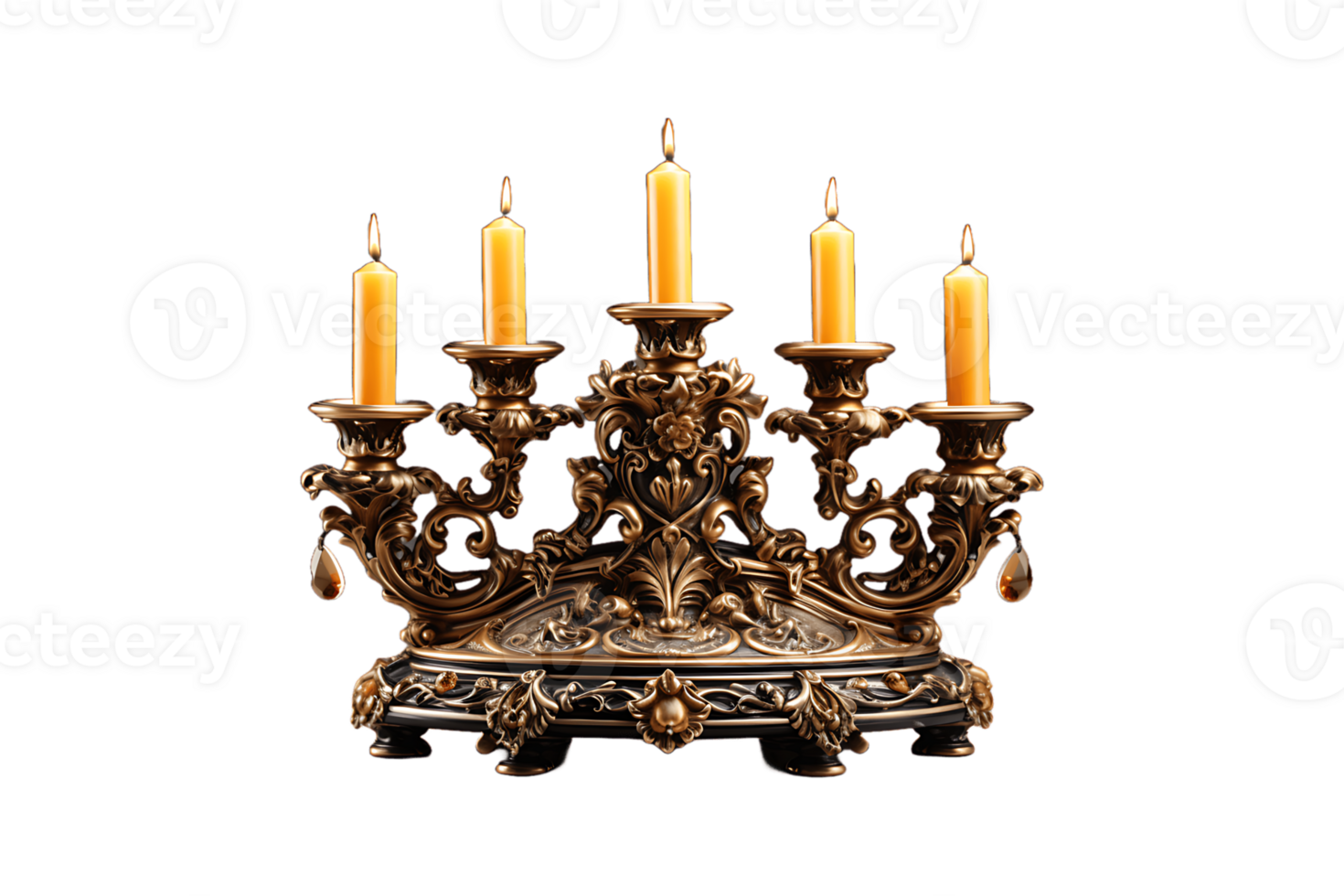 Candelabra on transparent background. png