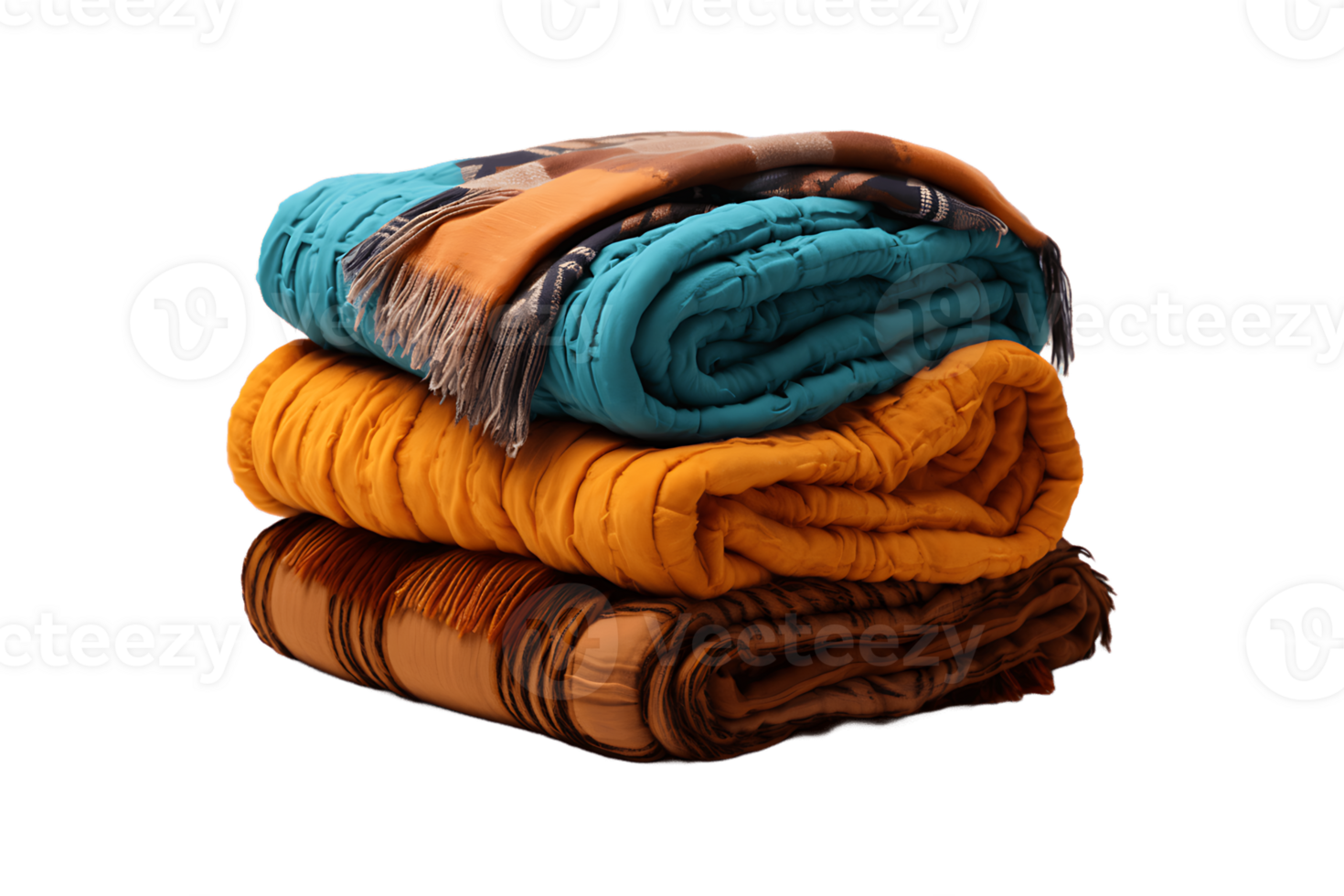Blankets on transparent background. png