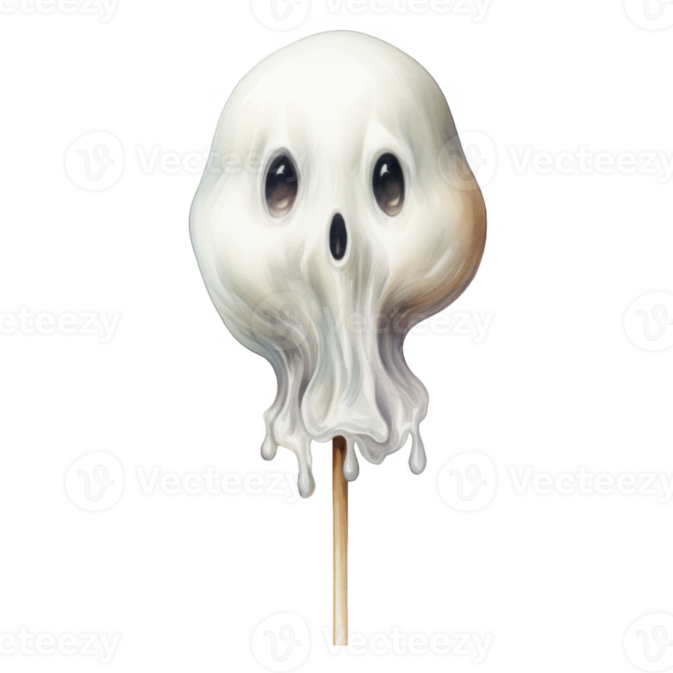 A Melted Skull-Shaped Object on a Stick png