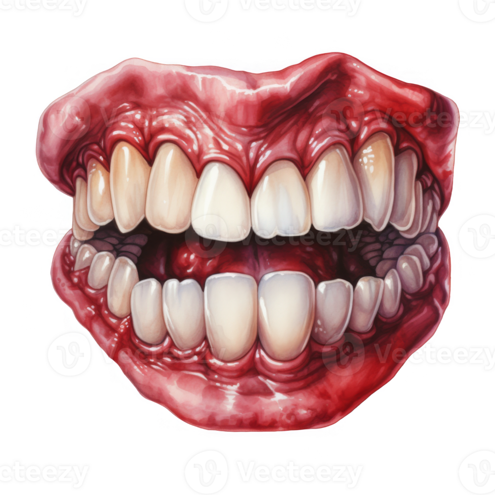 A Close-Up of a Human Mouth with Open Lips and Visible Teeth png