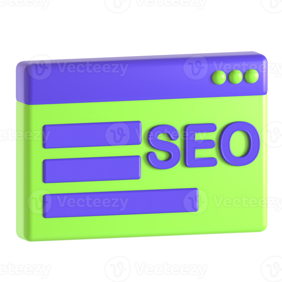 seo website 3d icon illustration png