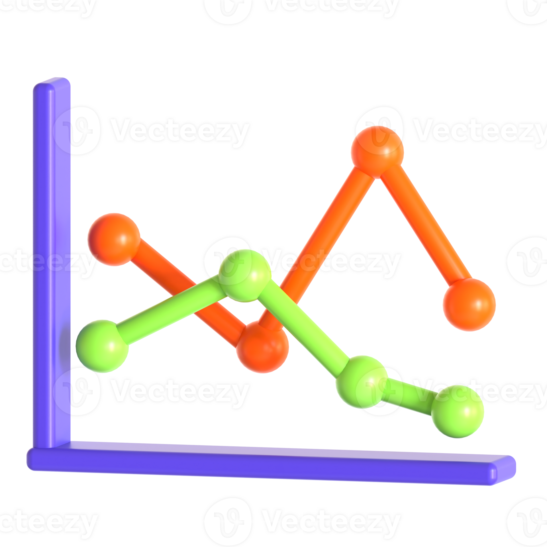 A graph showing a line of dots and a bar graph 51341041 PNG