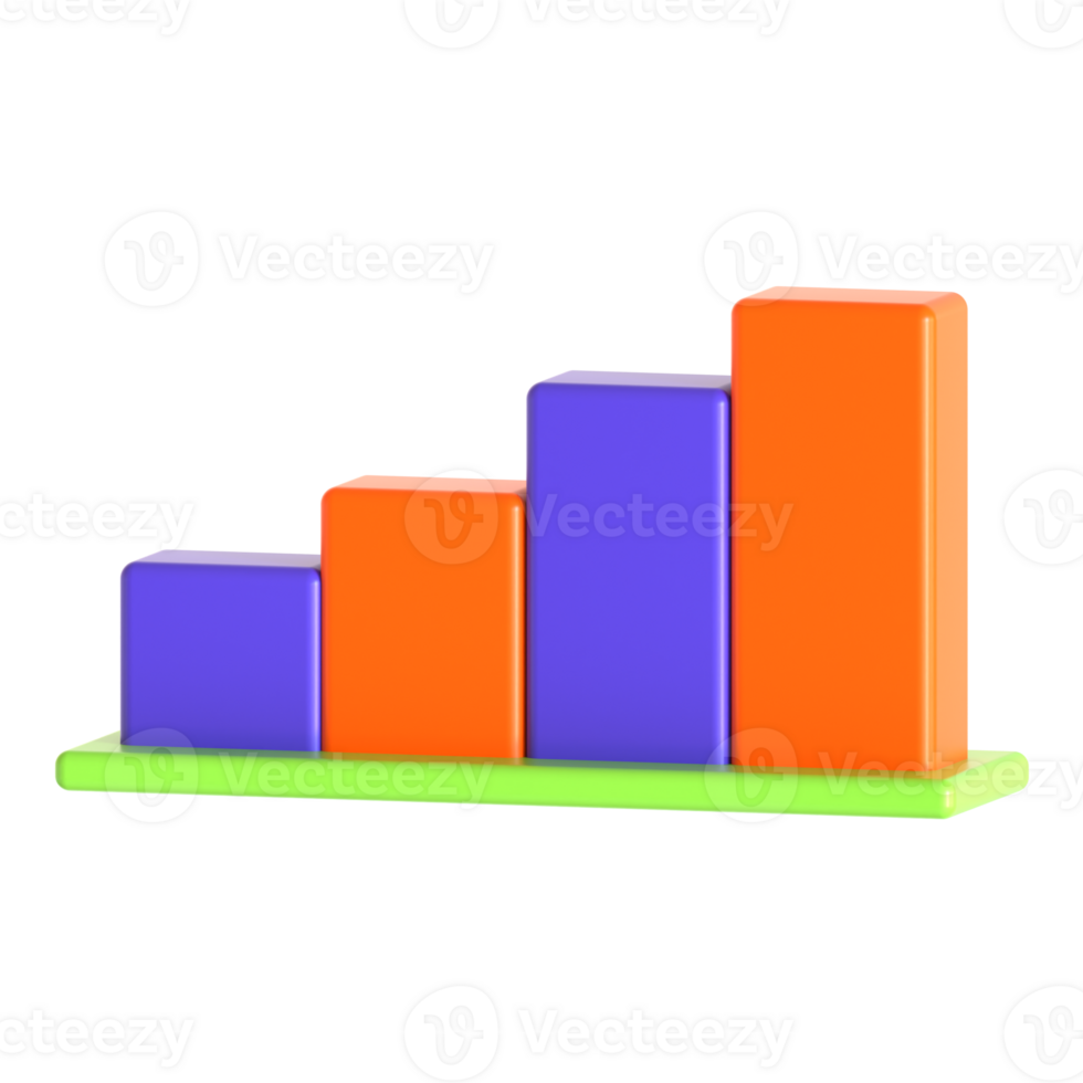 A bar chart with orange and purple bars png