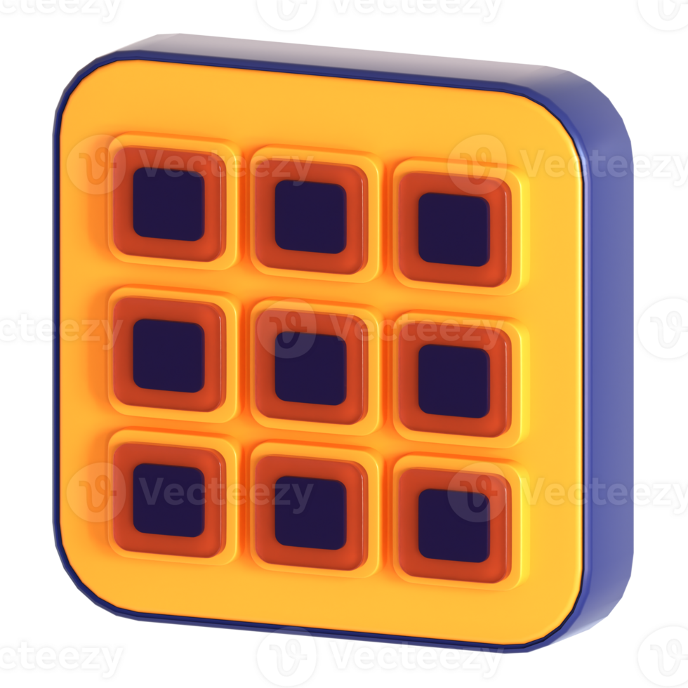 A square shaped puzzle with orange and blue squares png