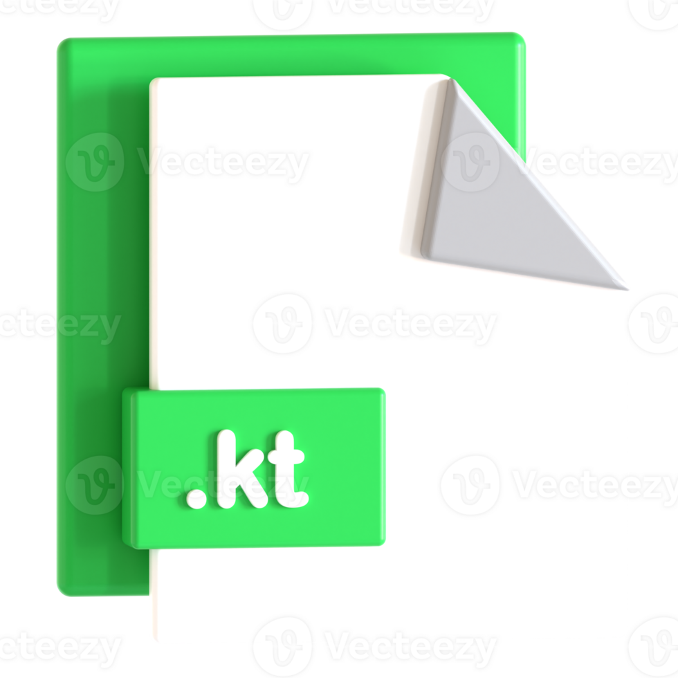 A green folder with a kt logo on it png