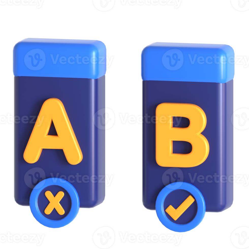 Two blue and yellow buttons with the letters abc and x png