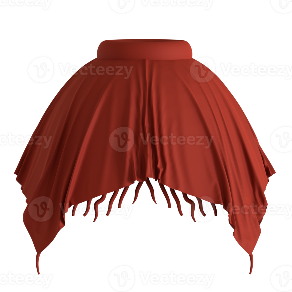 A red skirt with fringes on it png