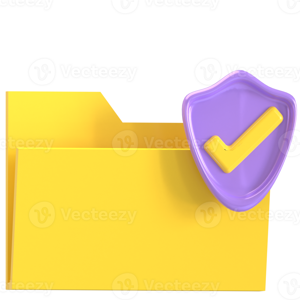 A folder with a shield and a check mark png
