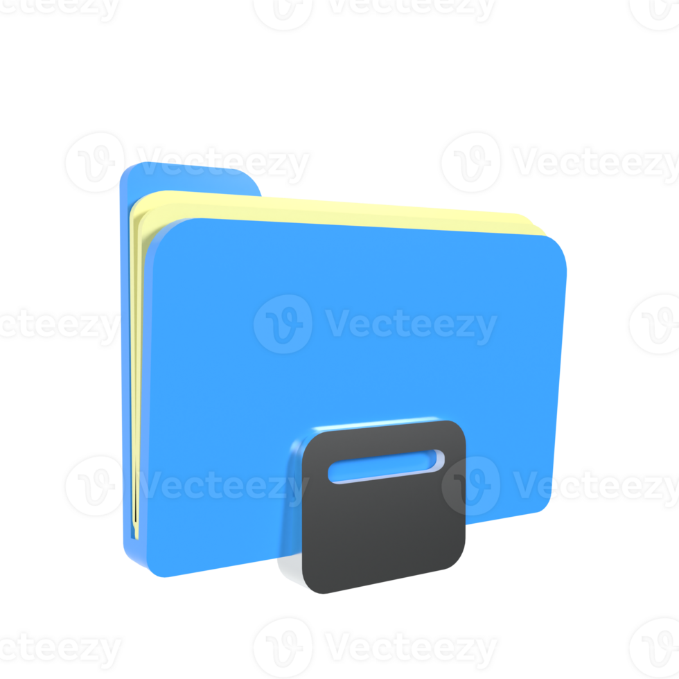 A blue folder with a yellow folder inside png