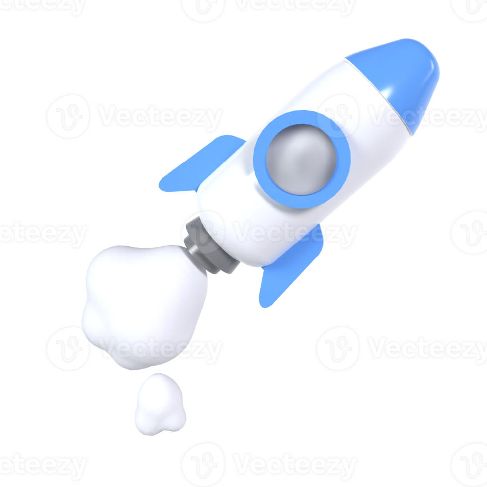 A cartoon rocket is flying through the air png