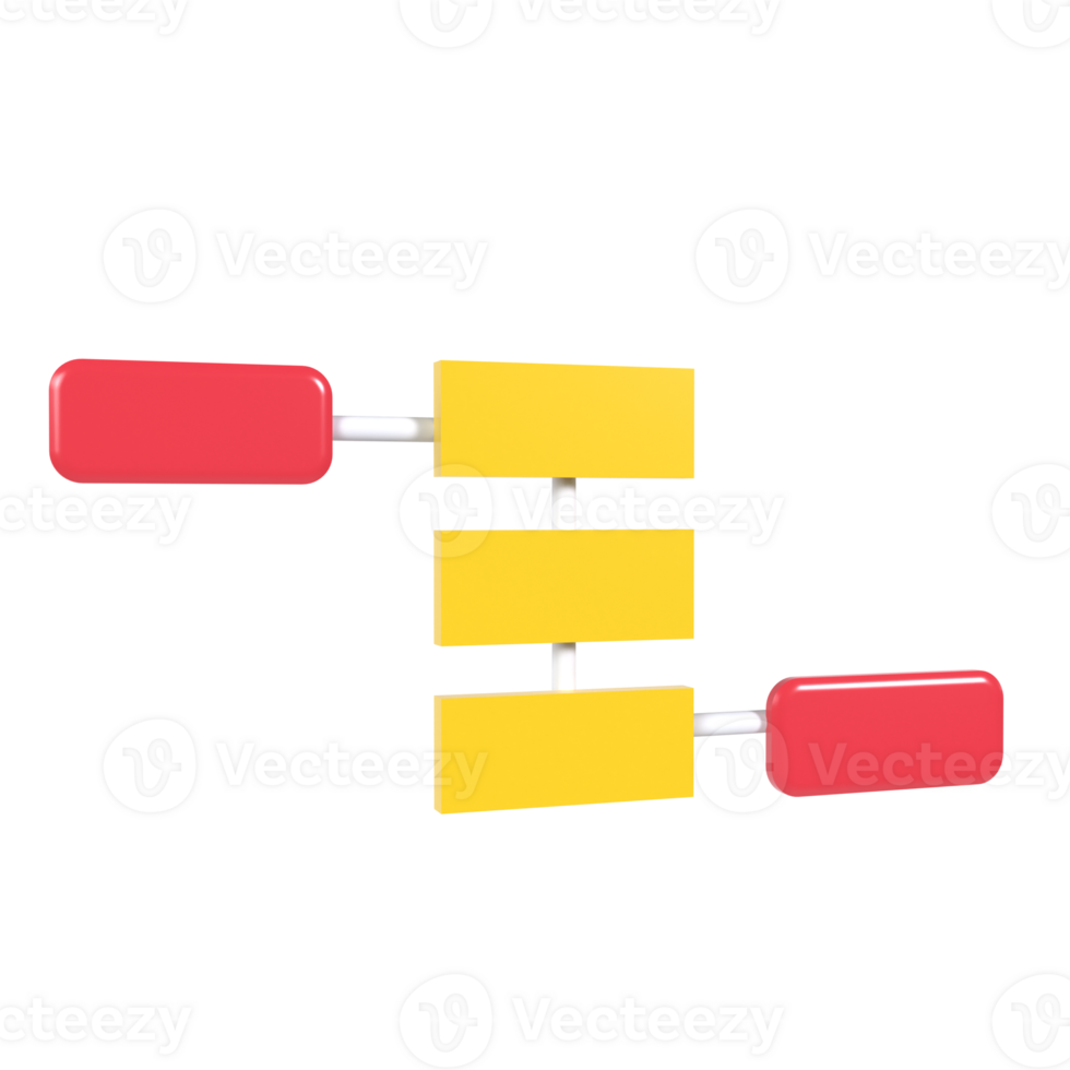 A red and yellow block with two red and yellow pieces png