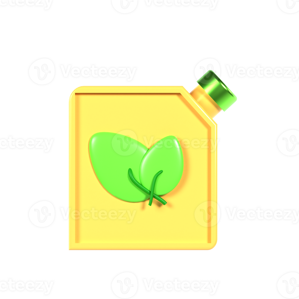 A bottle of oil with a leaf on it png