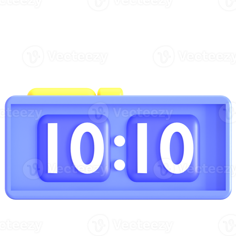 A blue clock with the words 10 10 on it png