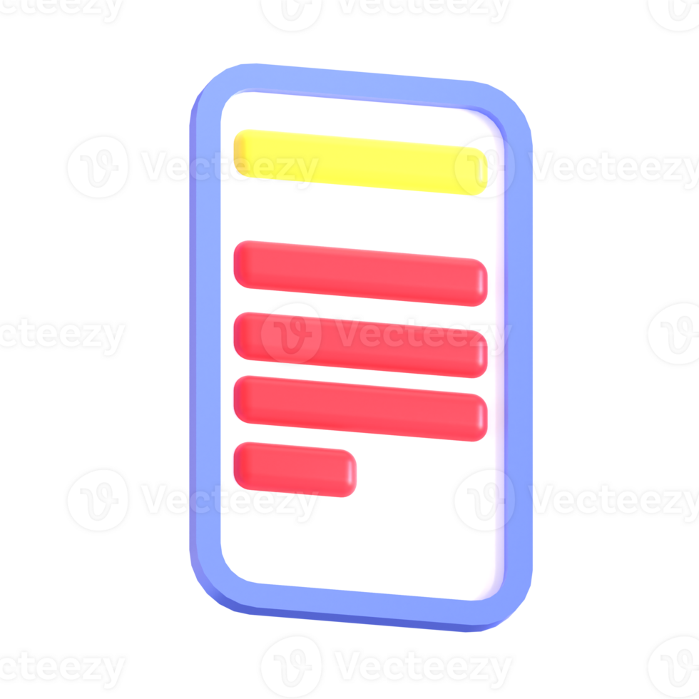 A phone with a message on it png