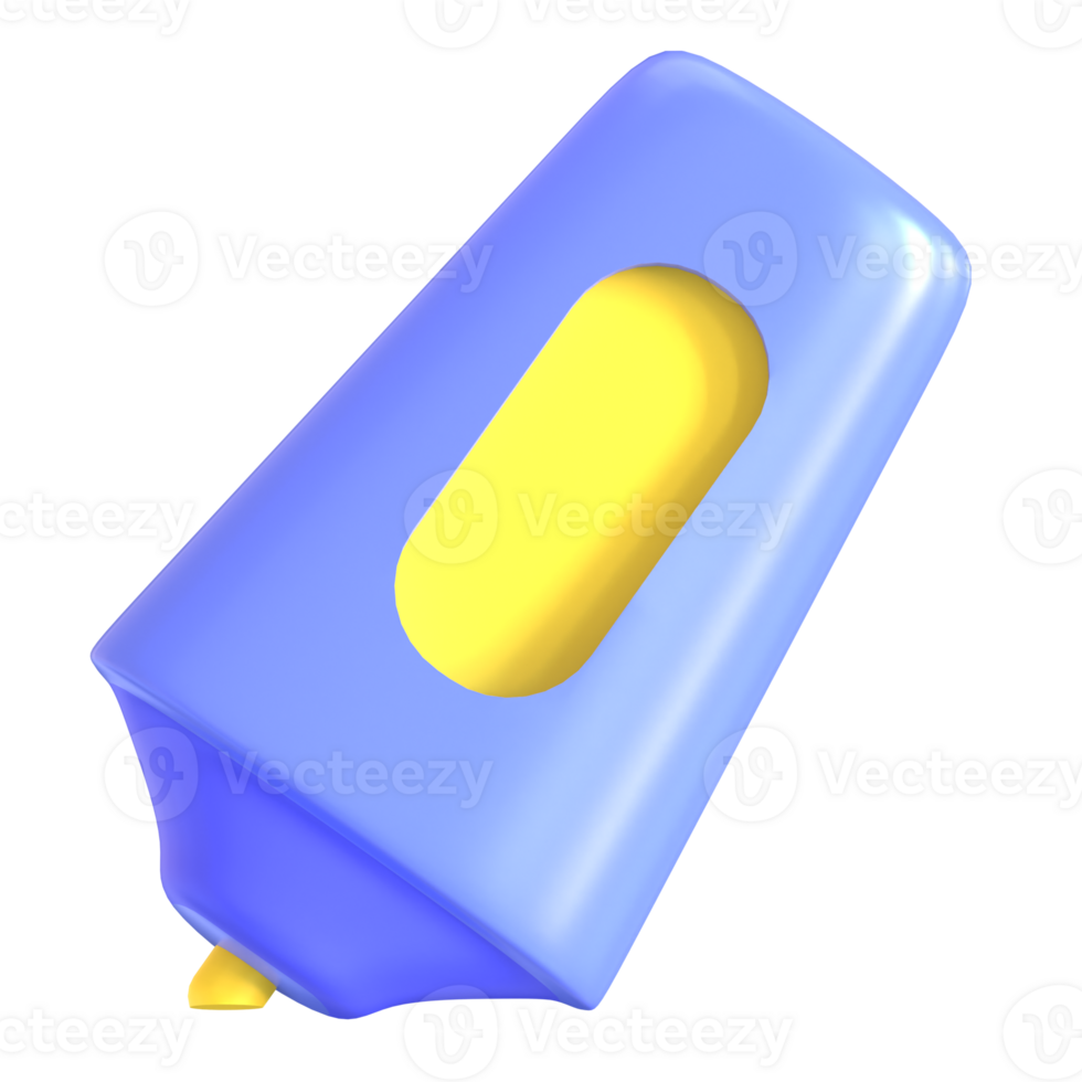 A blue and yellow ice cream cone with a yellow top png