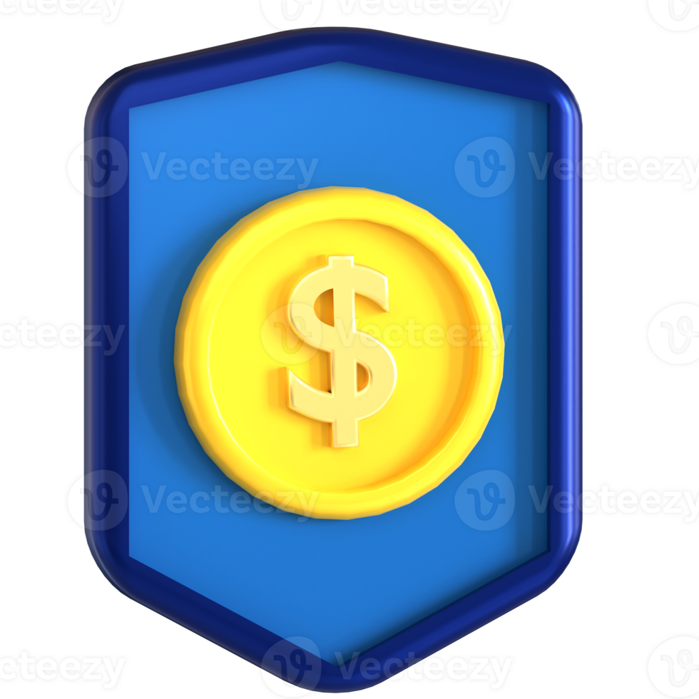 A blue and yellow badge with a dollar sign png