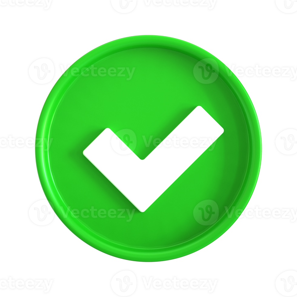 A green check mark on a black background png