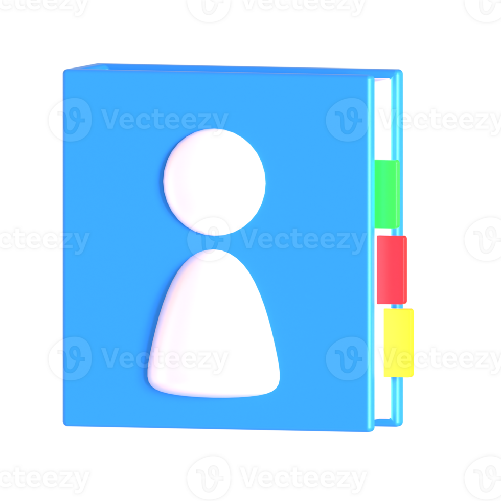 A blue folder with a person icon on it png