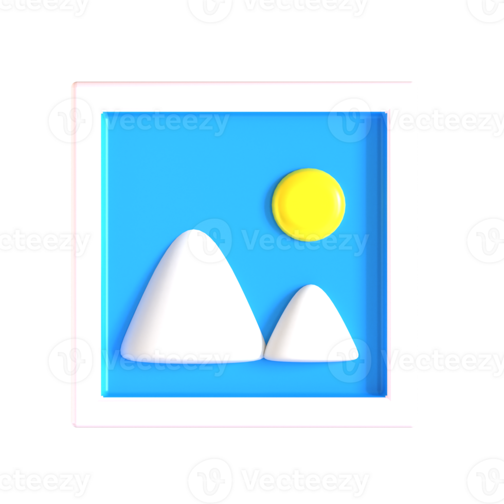A picture of two mountains and a sun png