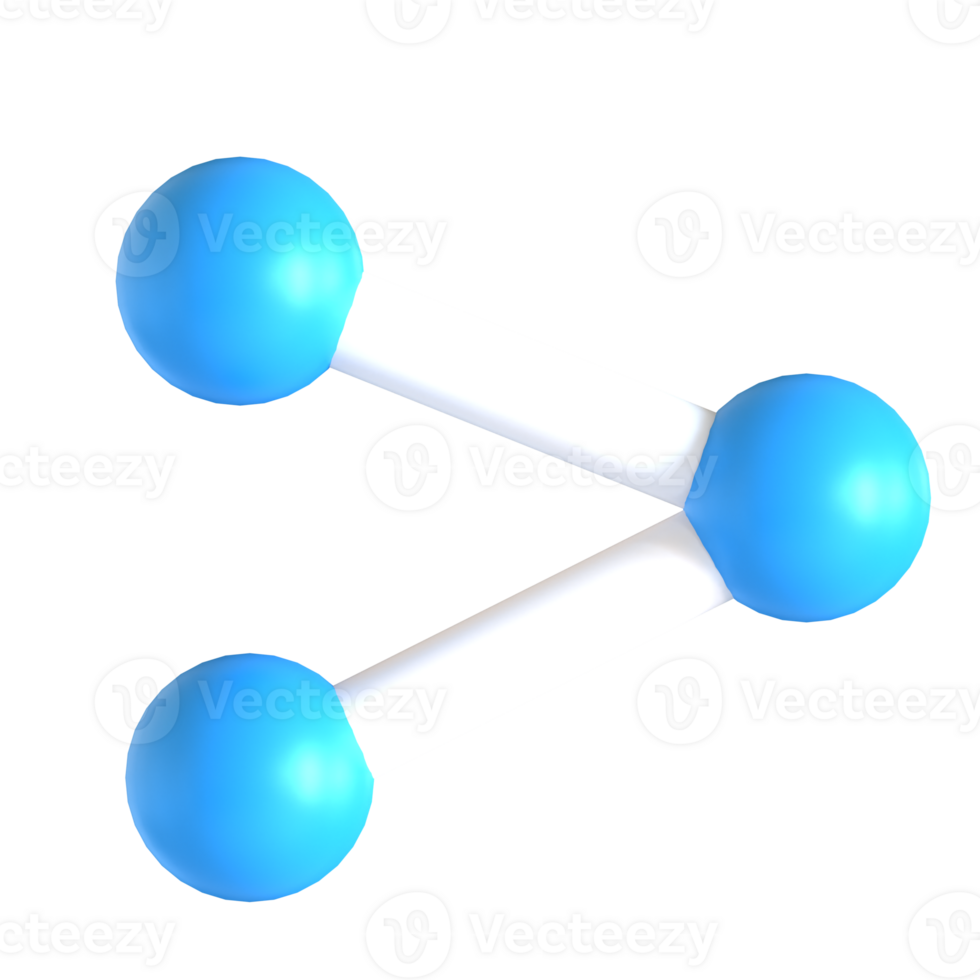 A blue and white ball with two blue spheres png