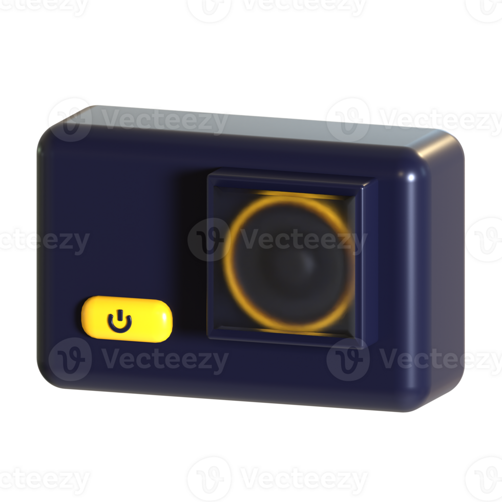 A small camera with a yellow light on it png