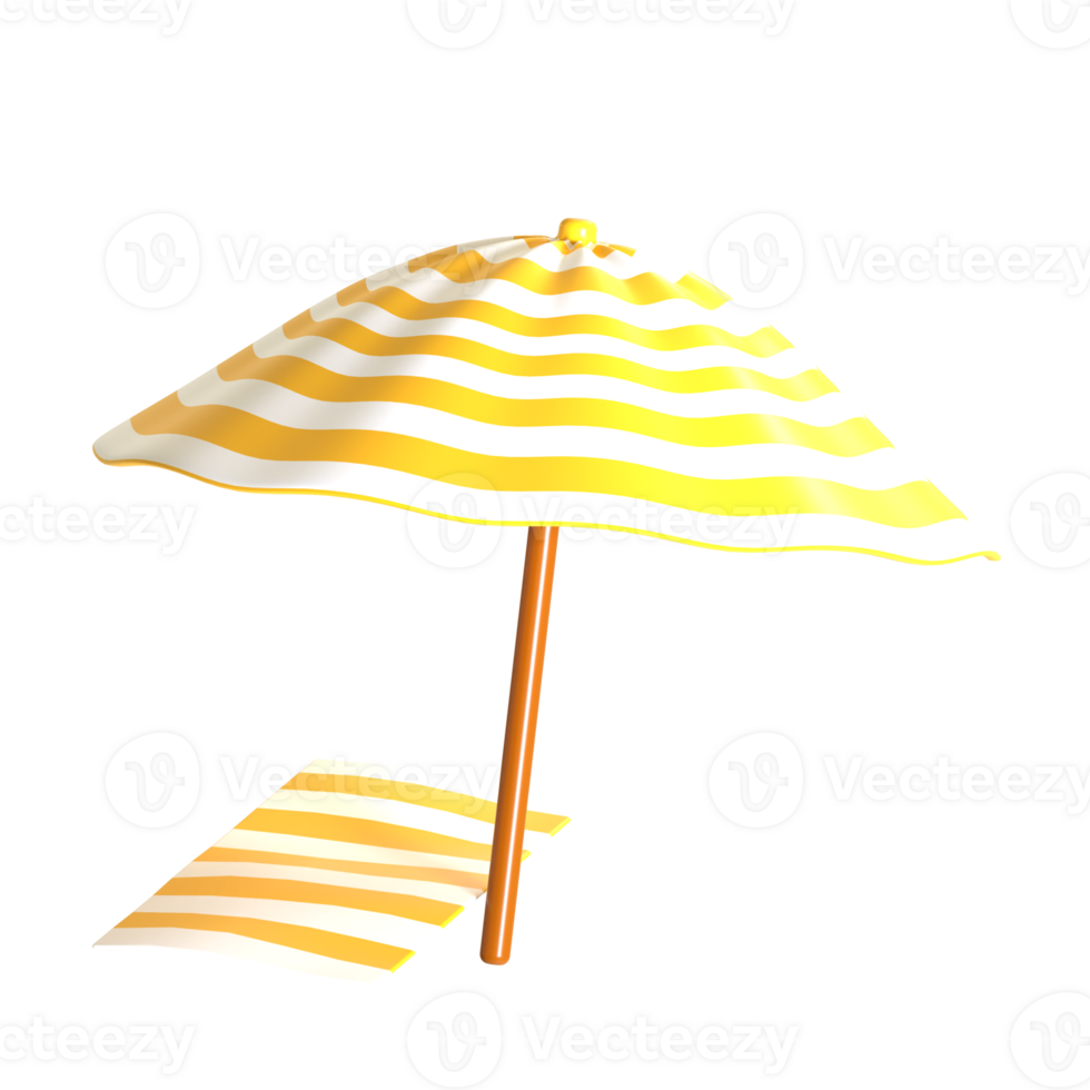 An umbrella with a yellow stripe on it png