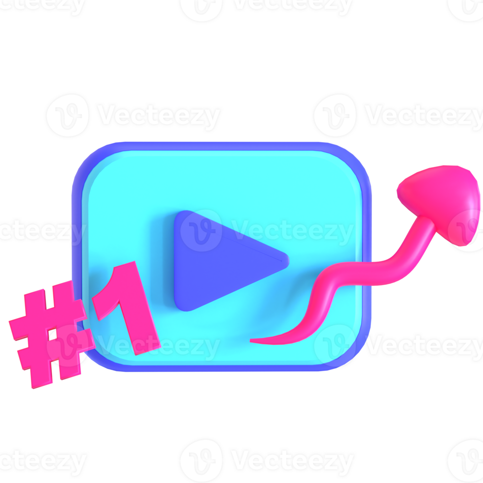 A player with a pink and blue arrow pointing to the number one png
