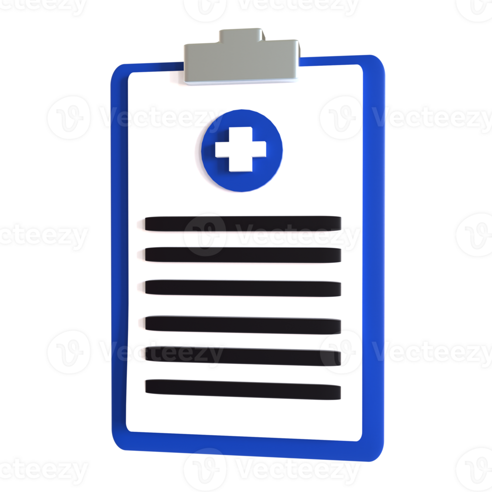 A clipboard with a medical cross on it png