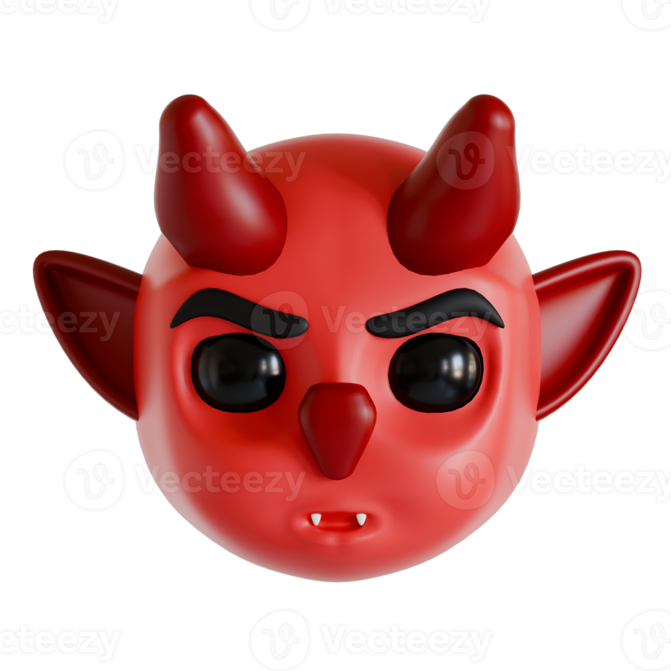 A red devil mask with horns on it png