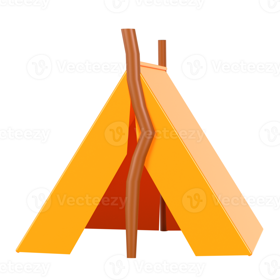 A tent with a stick sticking out of it png