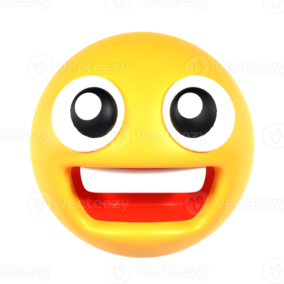 A smiling emoticion with a big smile png