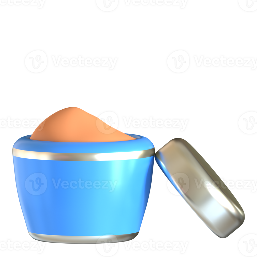 A blue container with an orange object inside png