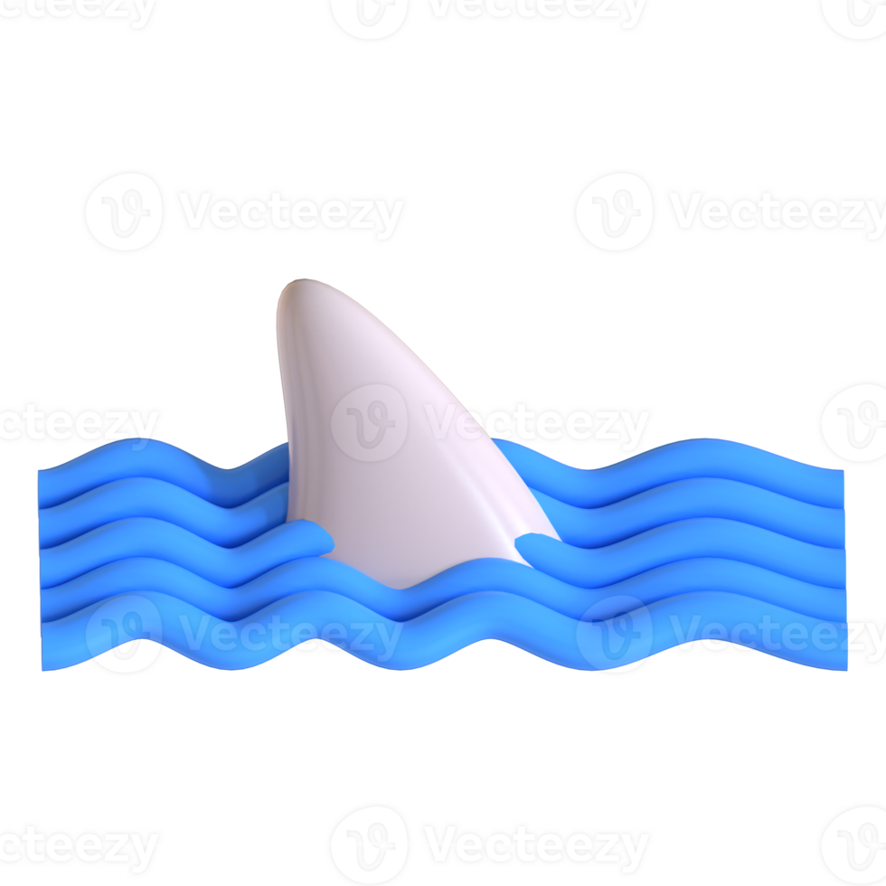 Shark fin in water png