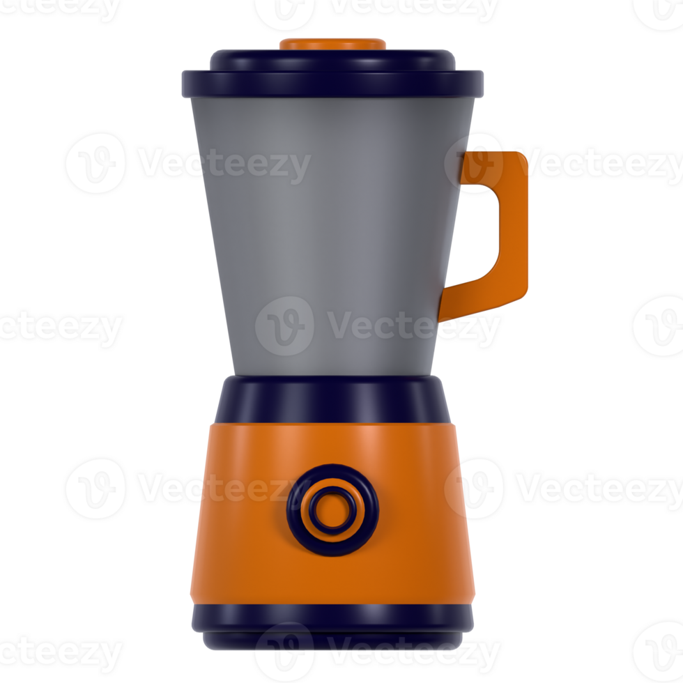 A blender with orange and blue colors png