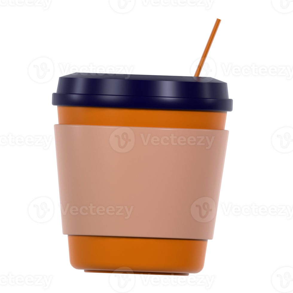 A coffee cup with a straw and a lid png