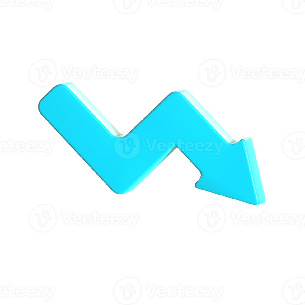 A blue arrow pointing down on a black background png