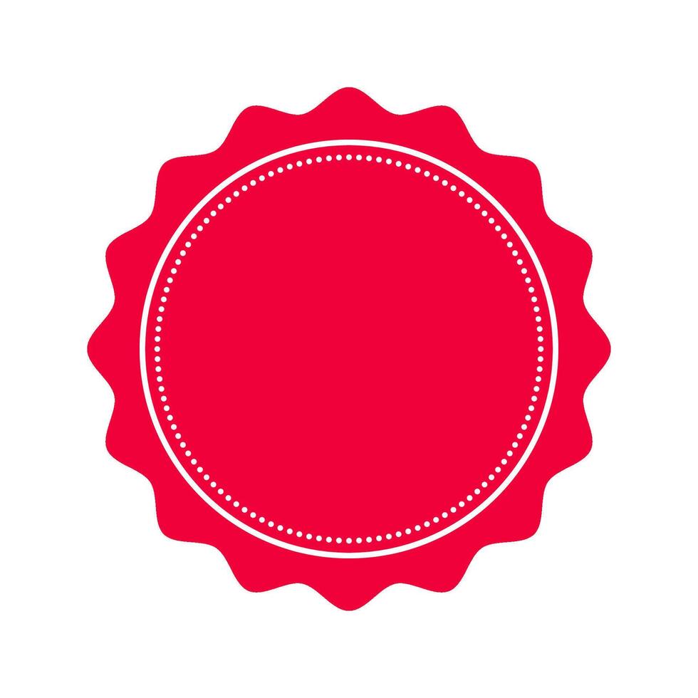 Red stamp label icon illustration vector
