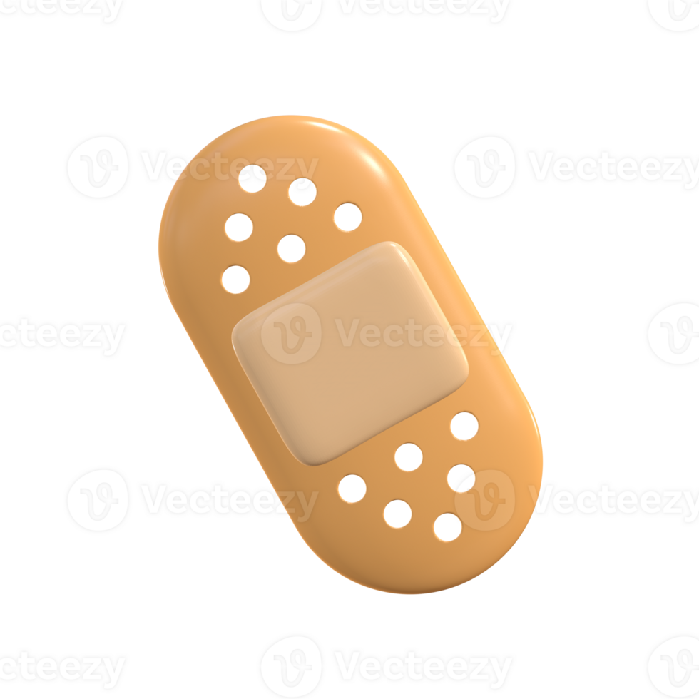 3d illustration plaster png