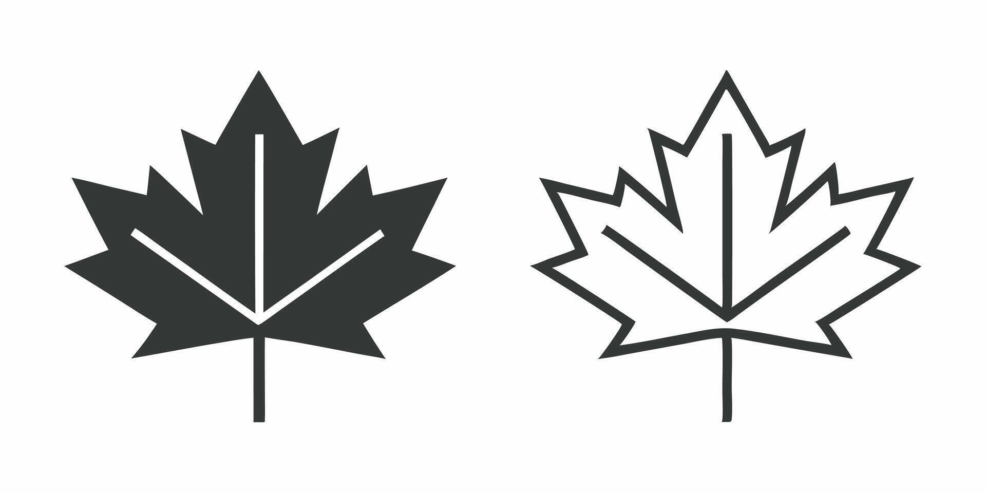 Maple Leaf Icons Set vector