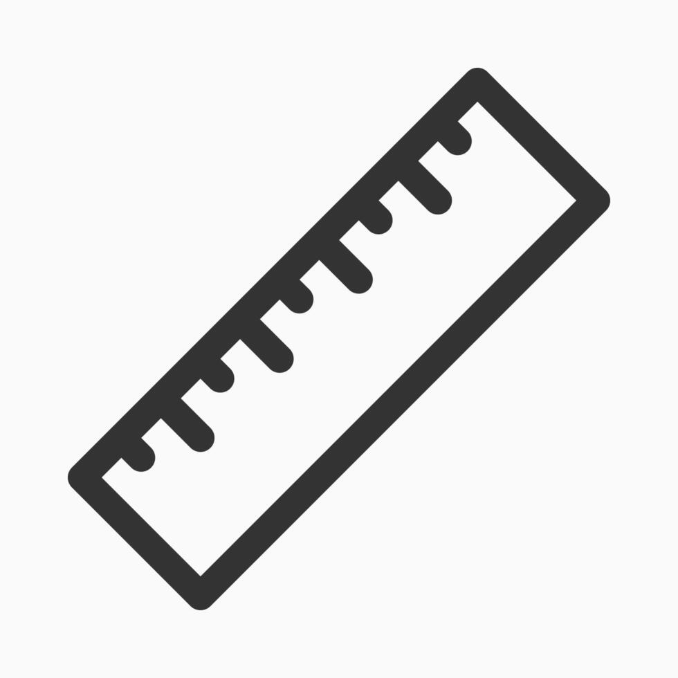 Ruler Icon for Linear Measurement vector