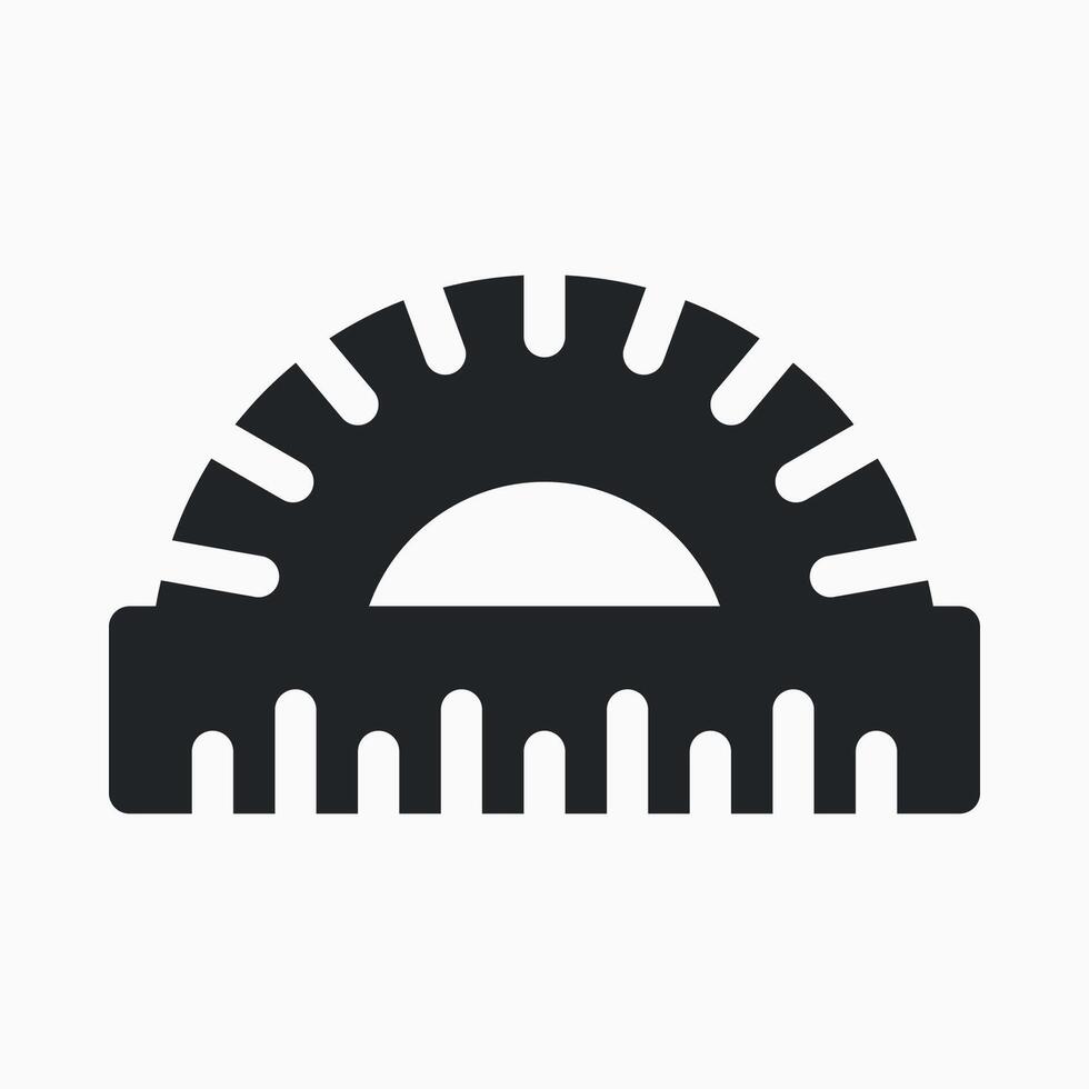 Protractor Icon for Educational Use vector