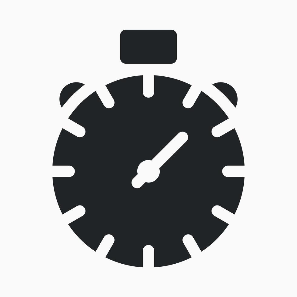 Stopwatch Icon for Timing and Accuracy vector