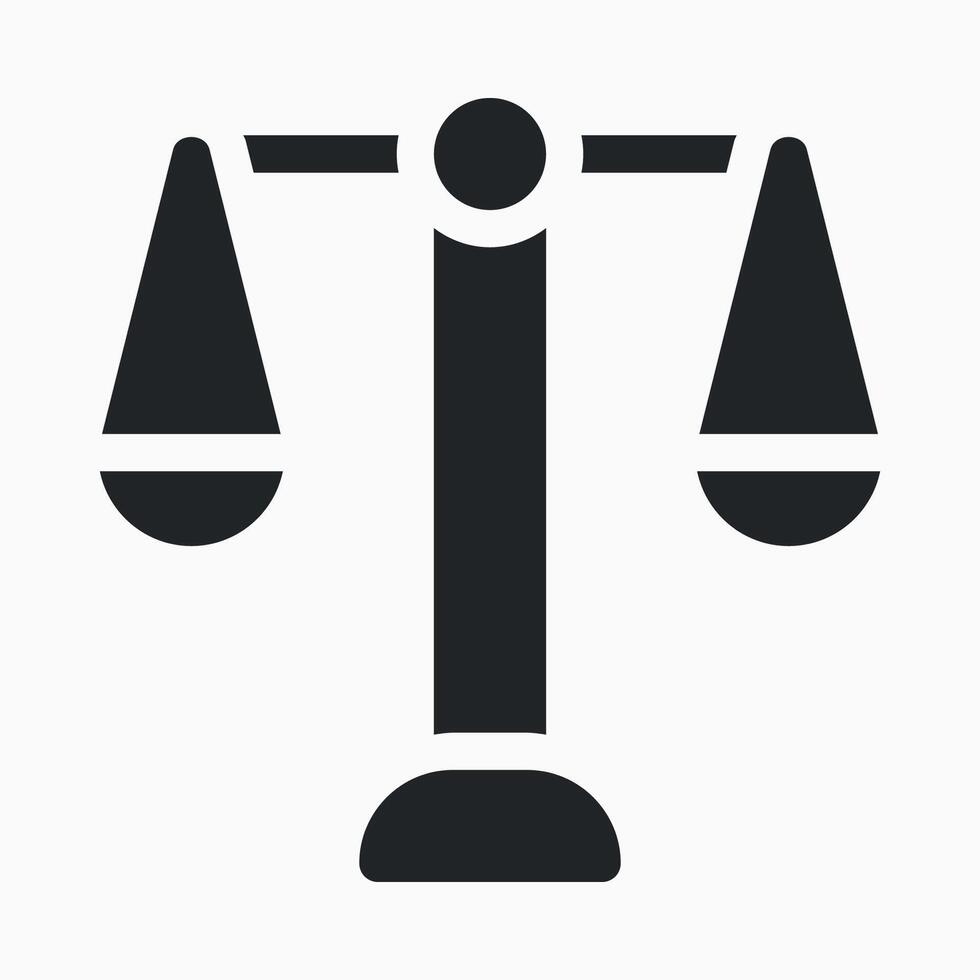 Scale Balance Icon for Justice and Equality vector