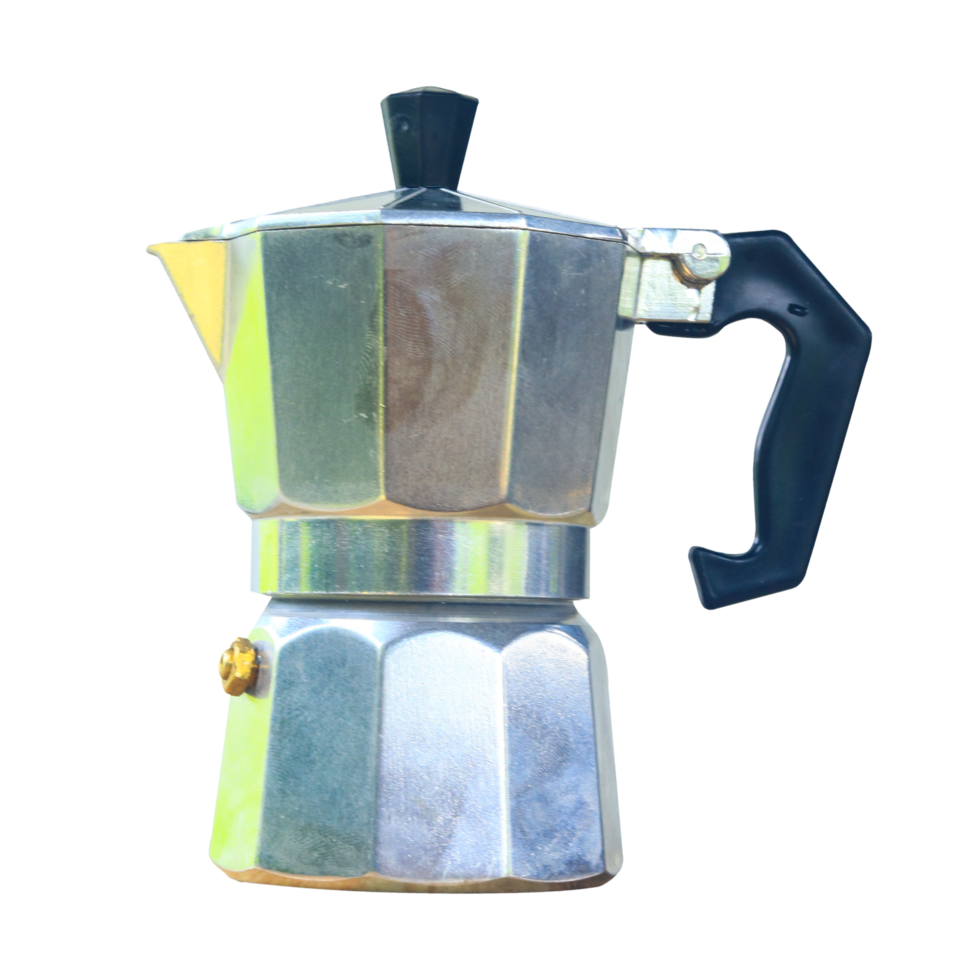 Moka pot on transparent background png