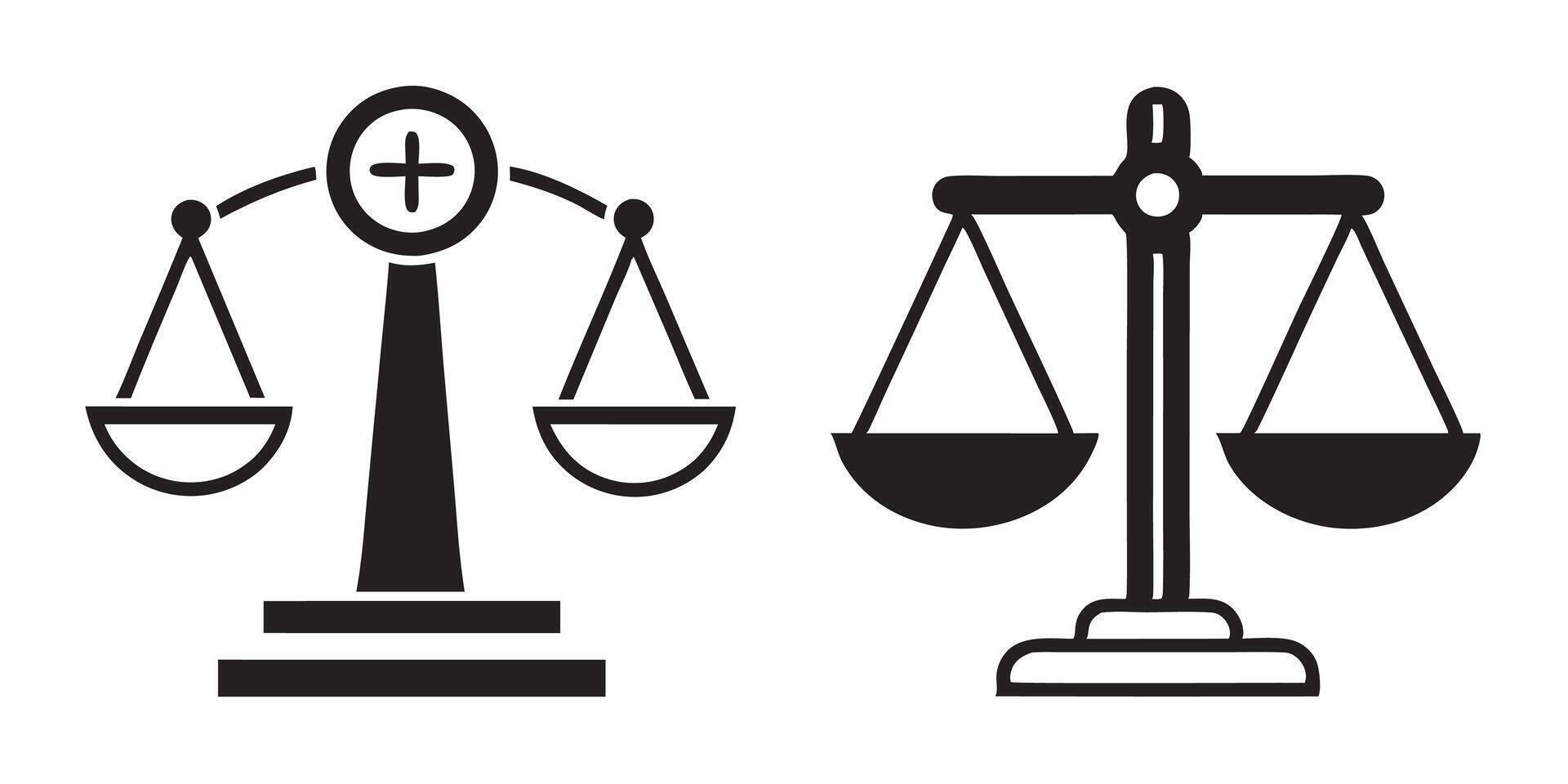 Justice Scale Icon vector
