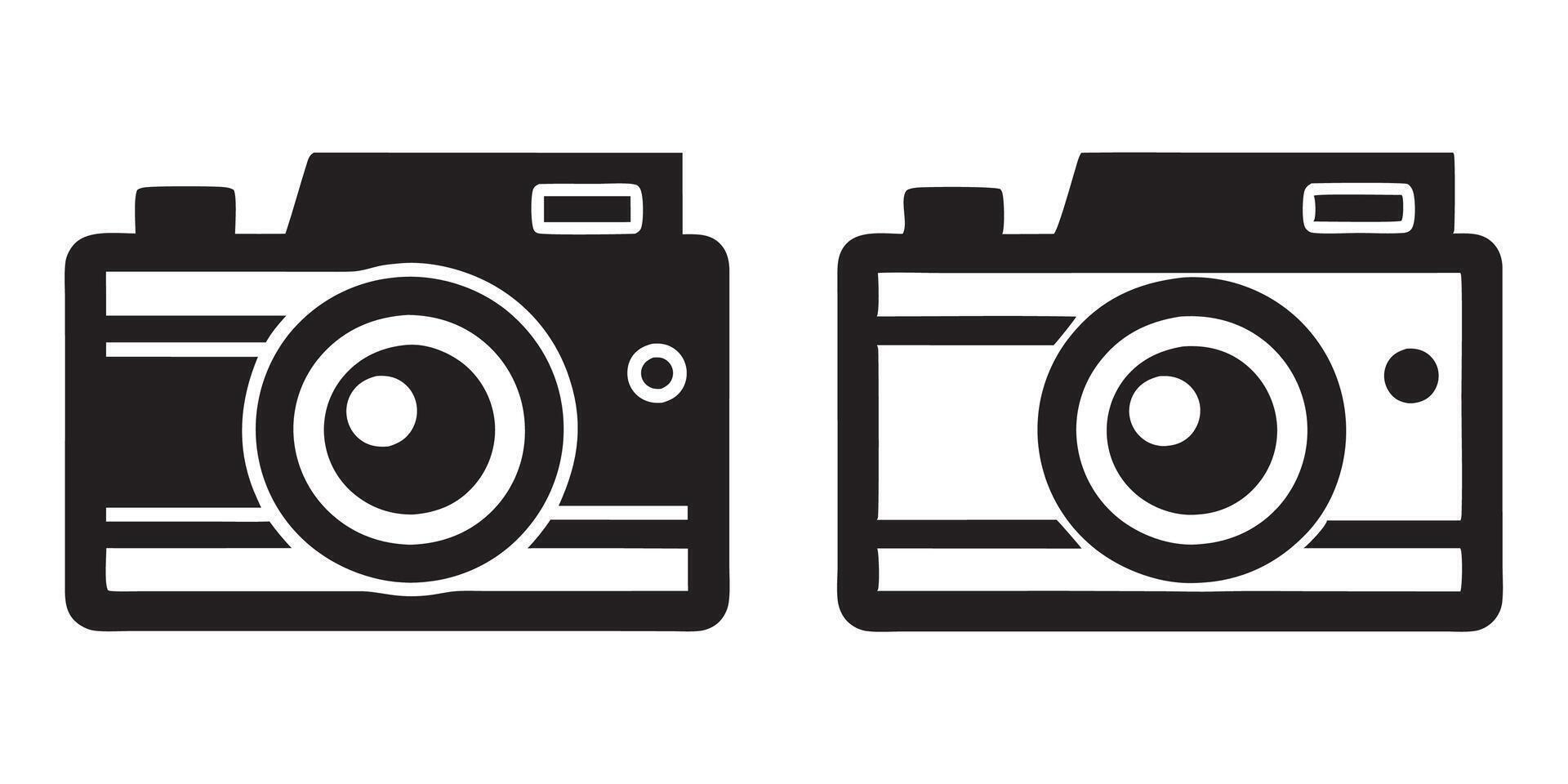 Camera Photography Icon Set vector