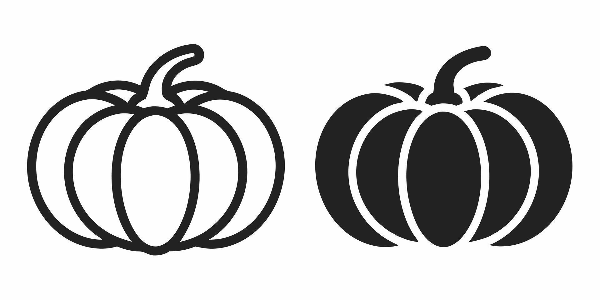 Thanksgiving Pumpkin Icons vector